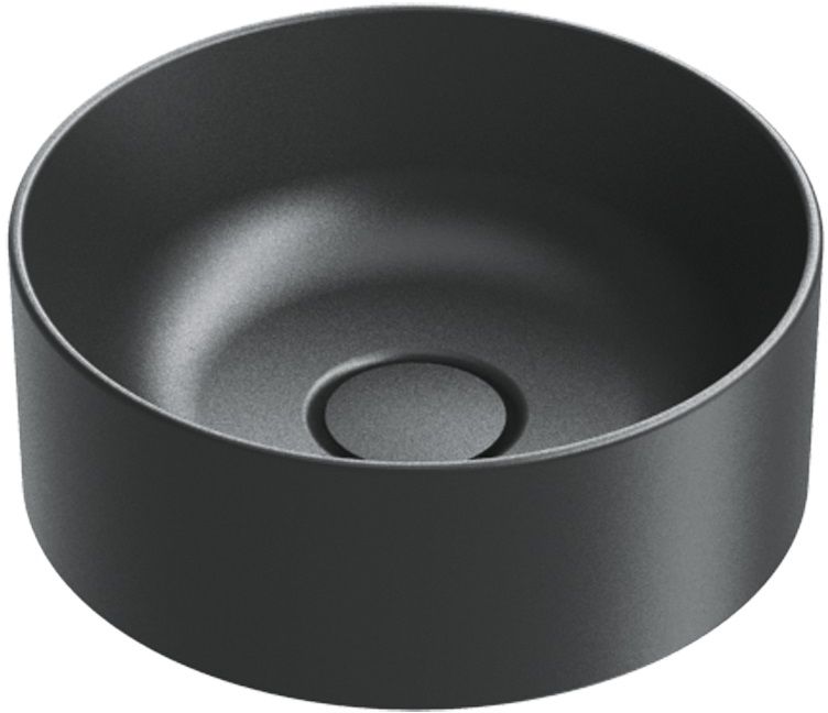 Catalano Zero lavabo 32x32 cm rotonda da appoggio nero 0122320022