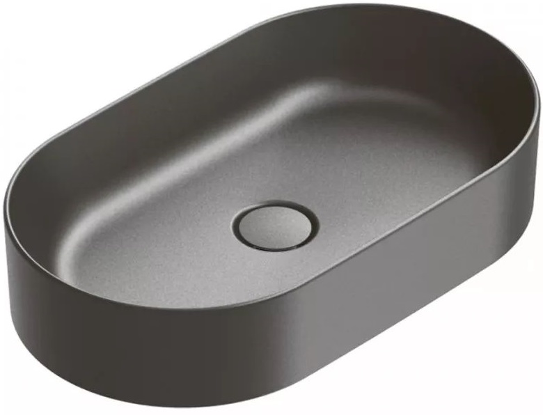 Catalano Zero lavabo 50x35 cm ovale da appoggio nero 0122500022