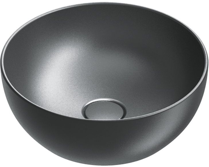 Catalano Green lavabo 40x40 cm rotonda da appoggio nero 0423400022