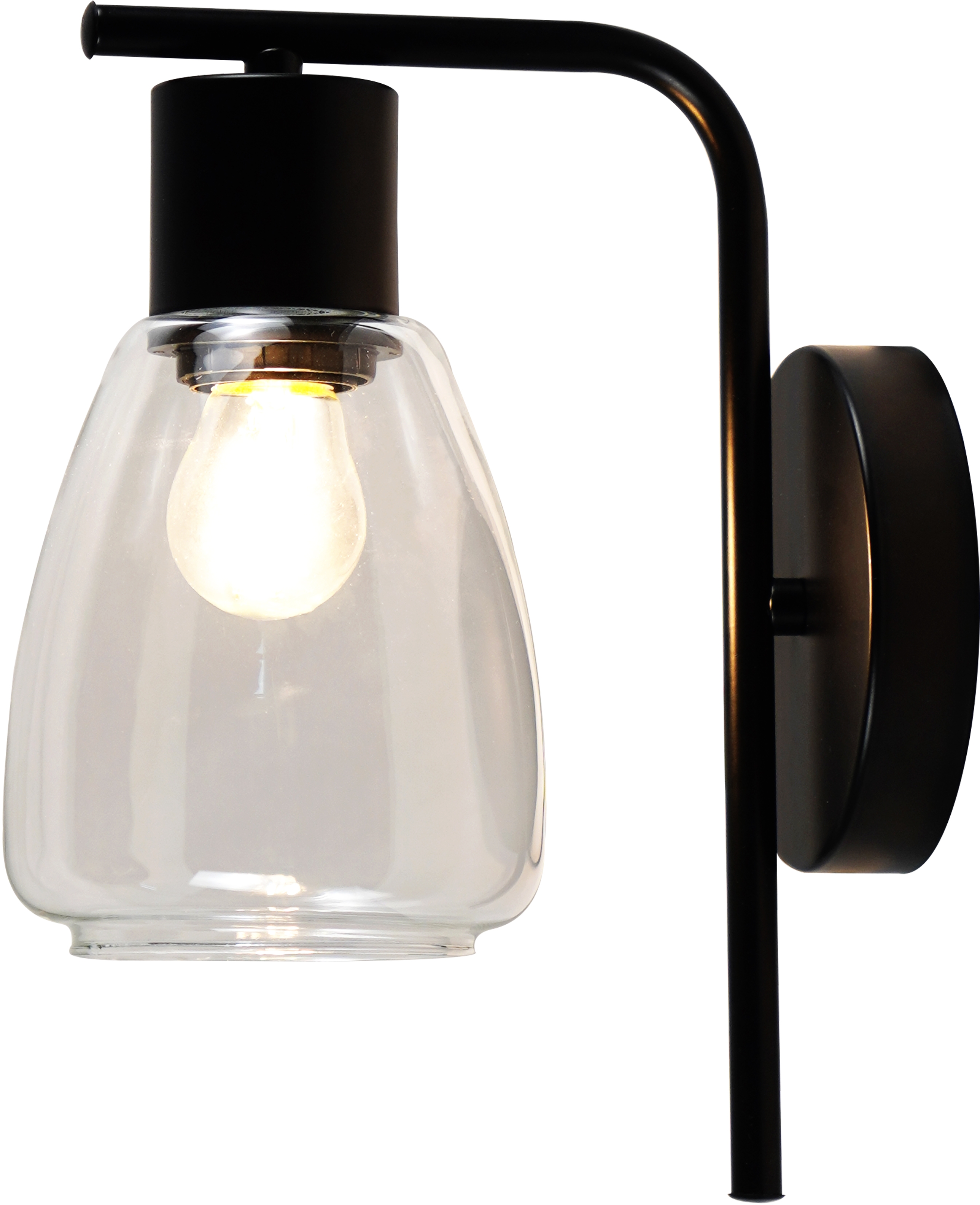 Candellux Moldo lampada da parete 1x40 W nero-trasparente 21-35110