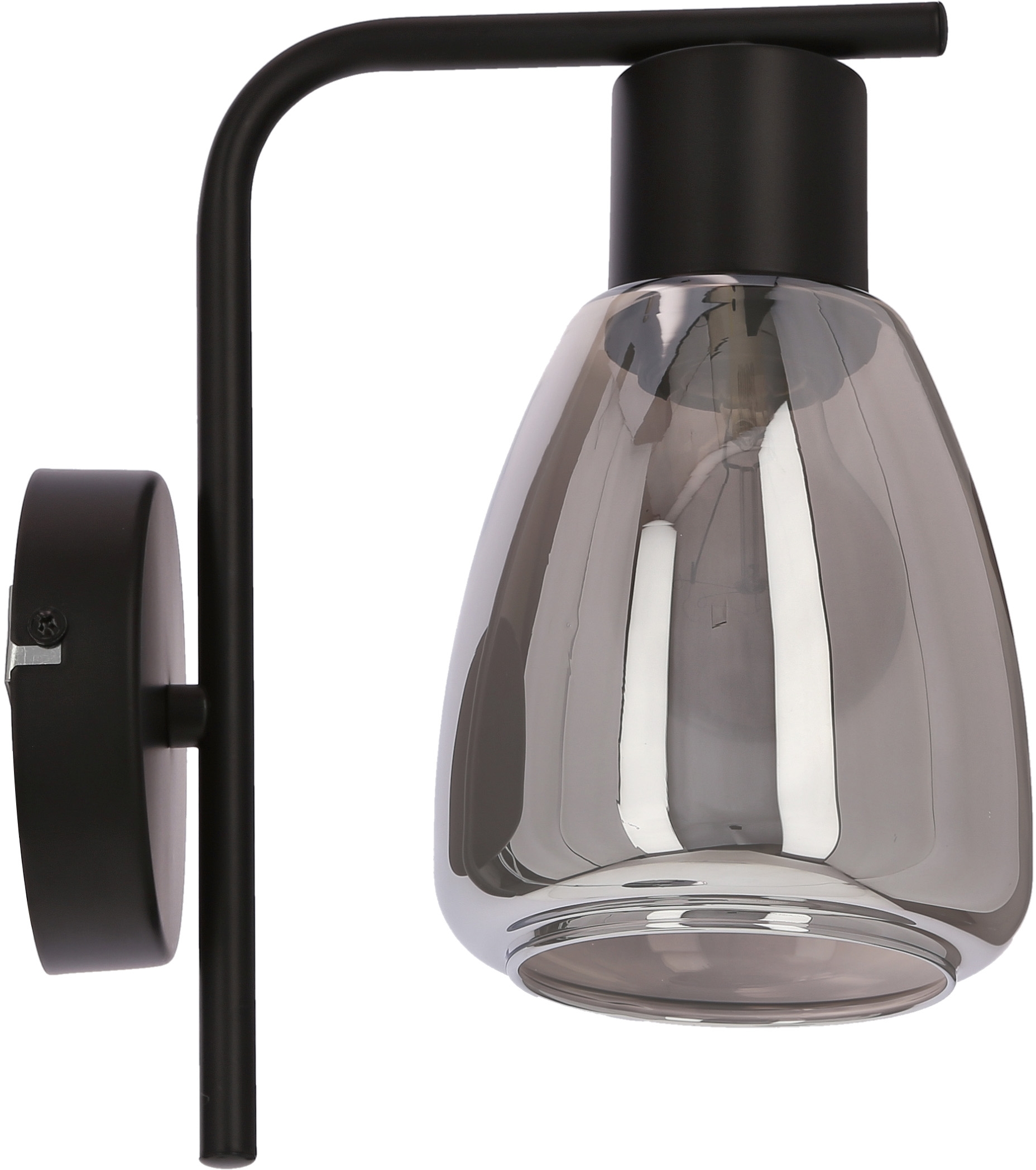 Candellux Moldo lampada da parete 1x40 W nero-fumé 21-35097
