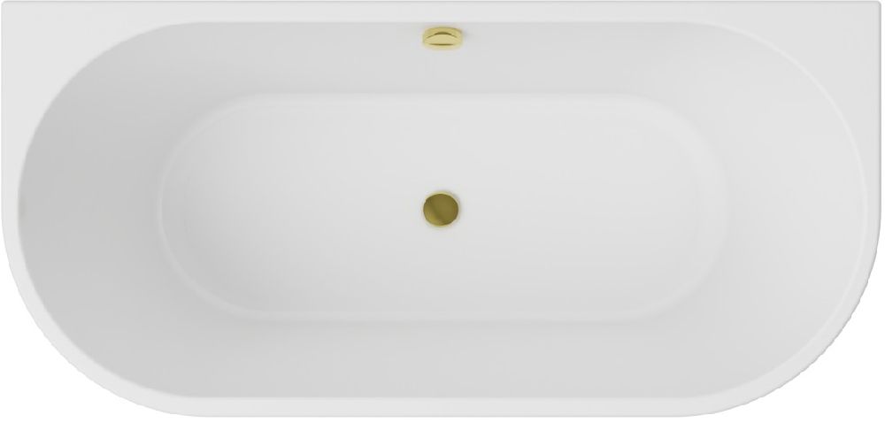 Besco Vica New vasca da bagno a parete 160x80 cm ovale bianco #WAS-160VNN
