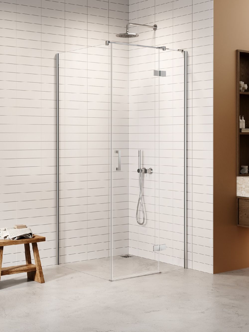 New Trendy Nesta Black box doccia 120x90 cm rettangolare nero /vetro trasparente K-3722