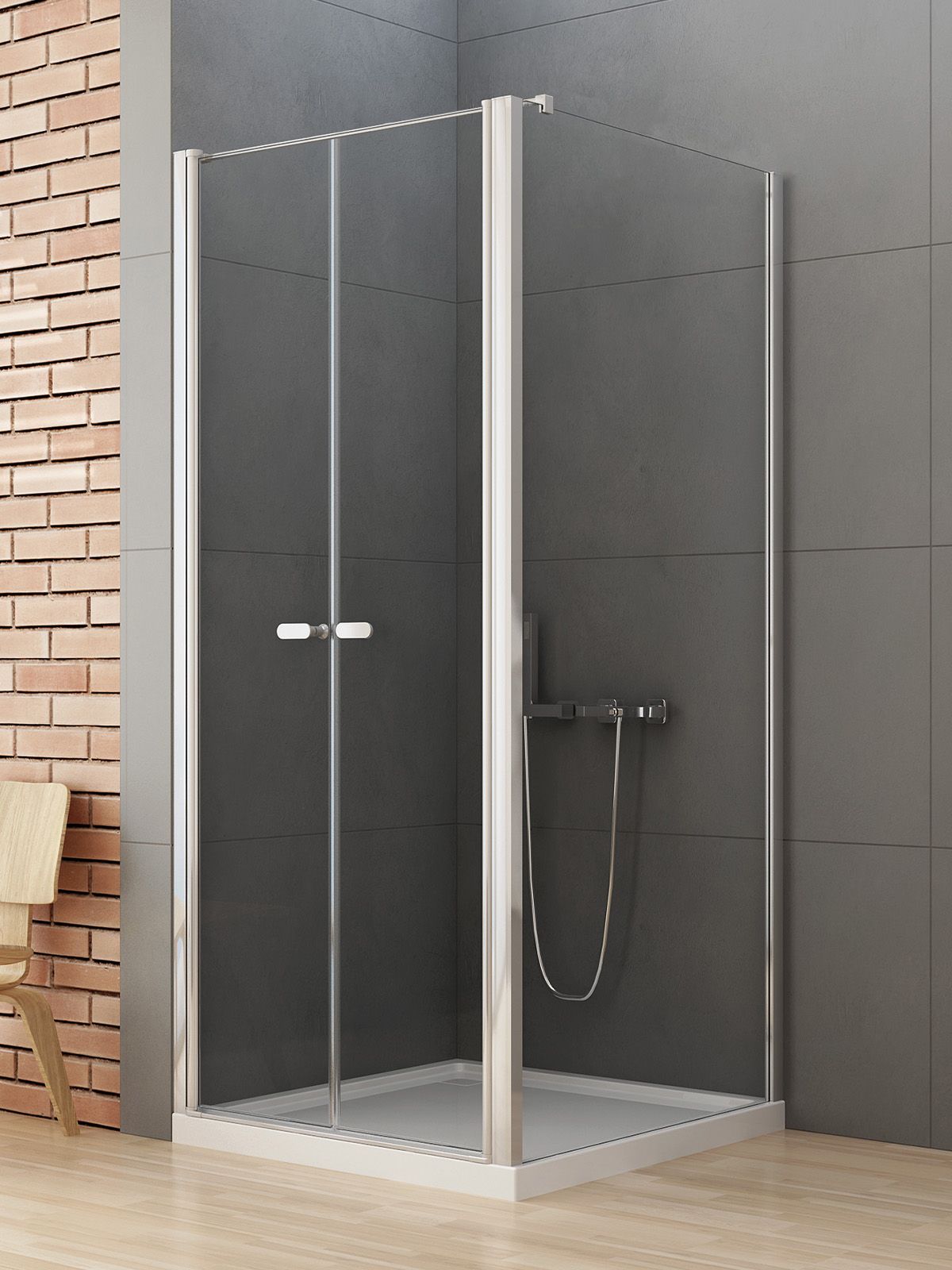 New Trendy New Soleo box doccia 90x90 cm quadrato cromo lucida/vetro trasparente D-0145A/D-0092B-WP