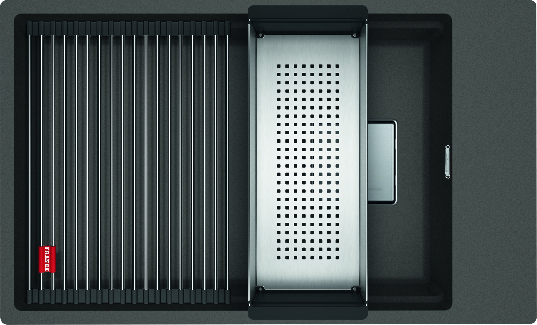 Franke Kanon lavello in granito 76x46 cm grigio/grafite/inox 125.0714.194
