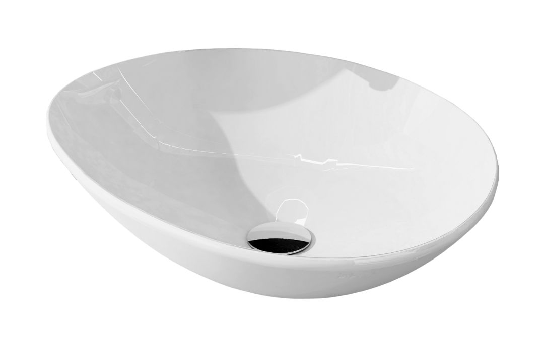 Elita Oxy lavabo 51.2x41 cm ovale da appoggio bianco RE040500118060
