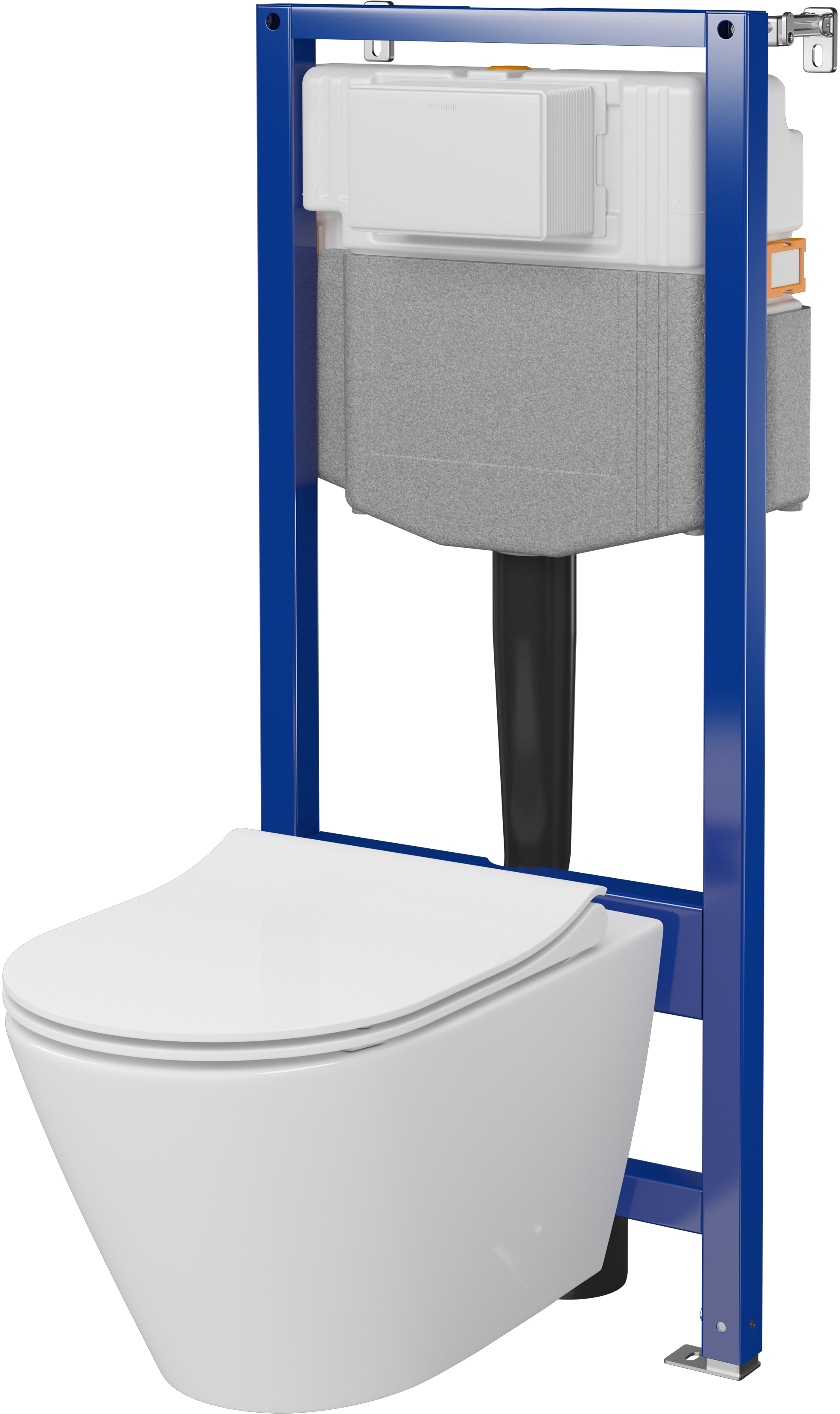 Cersanit City set modulo di installazione con vaso wc e copriwater con scarico a vortice S701-888