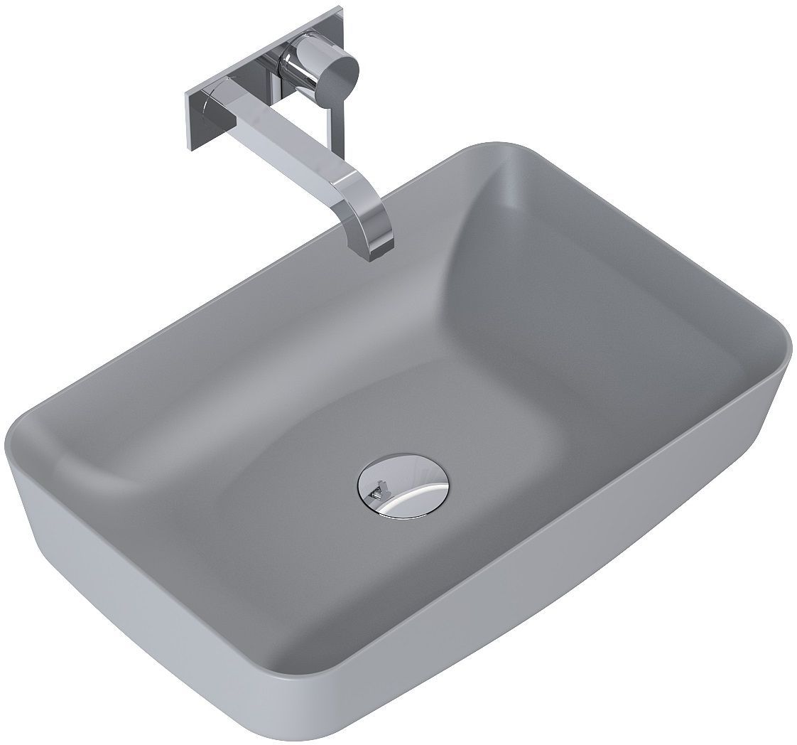 Elita Nomia lavabo 50x39 cm rettangolare da appoggio grigio/pietra RE040500055870