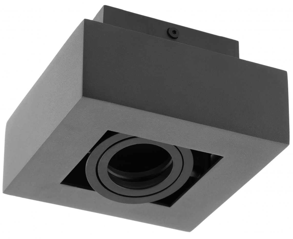 GTV Aster lampada da incasso 1x50 W nero OS-AS1GU10-10
