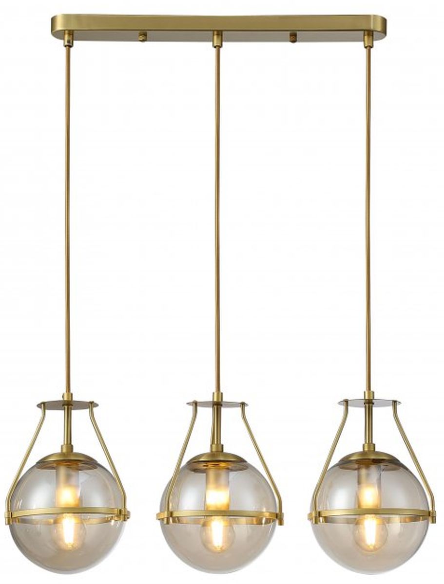 GTV Drop lampada sospesa 3x25 W trasparente-oro OS-DRO3-40-DEC