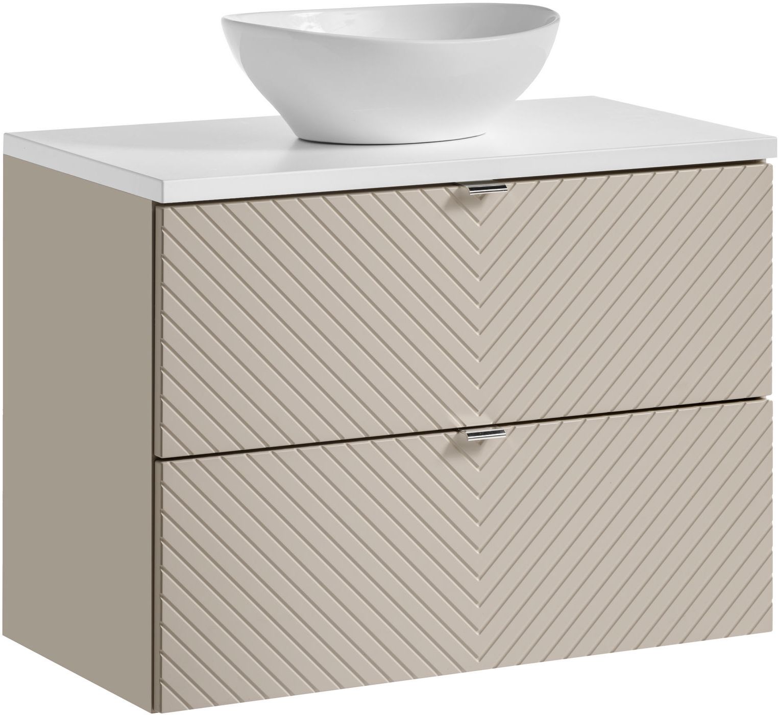 Set armadietto Comad Viva Cashmere VIVA CASHMERE 82-80-2S, piano Comad Nova White NOVA WHITE 89-80, UN-LOLA-GW