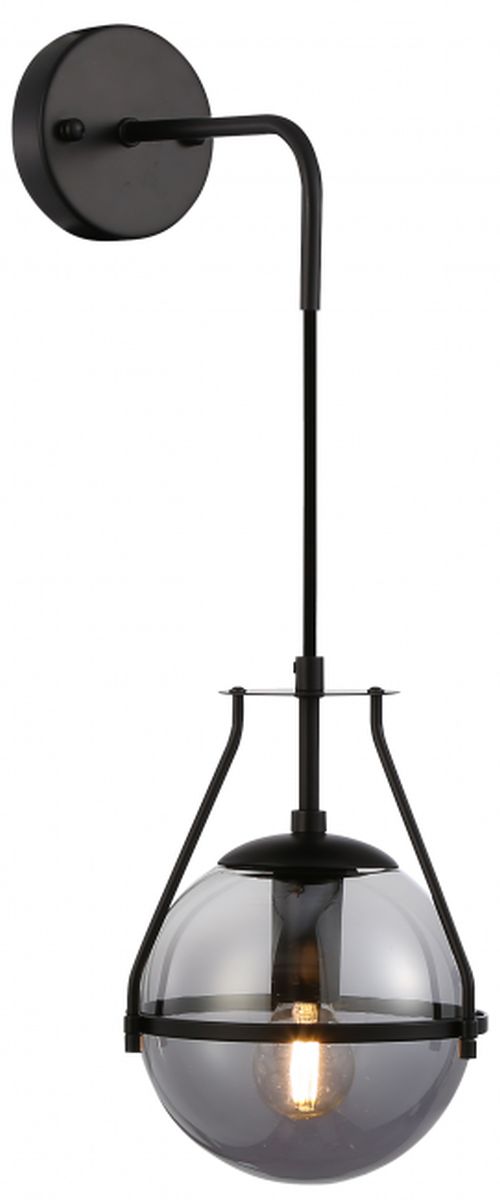 GTV Drop lampada da parete 1x25 W nero-fumé OS-DRO4-10-DEC