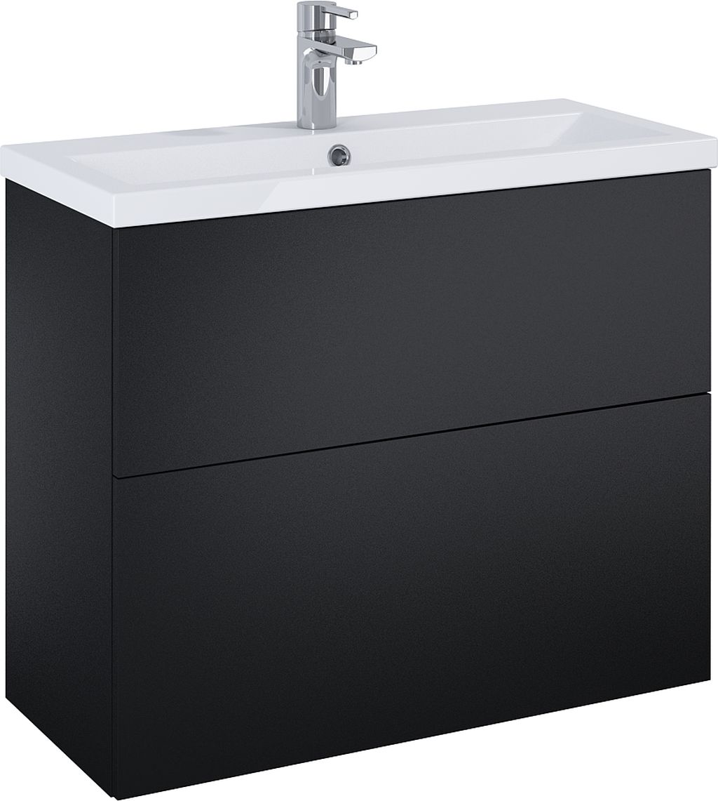 Elita Kido lavabo con armadietto 81 cm nero RE020801117160