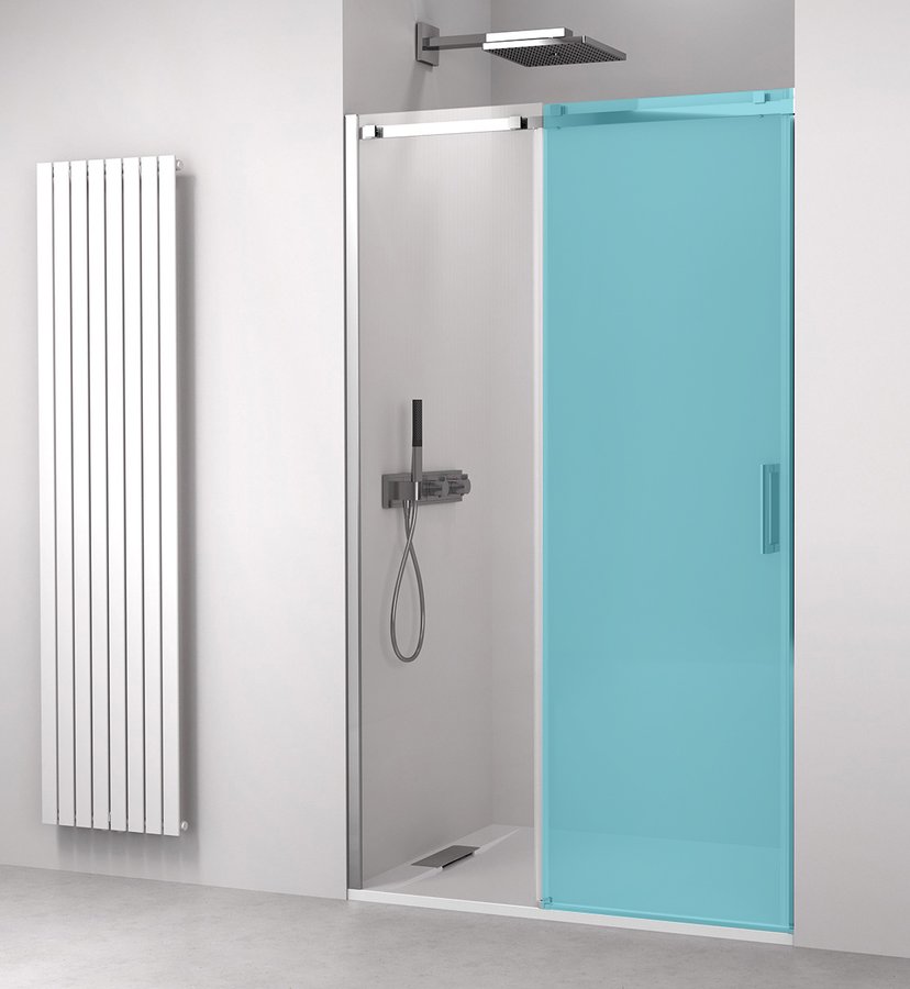 Polysan Thron Line porta doccia 150 cm scorrevole cromo lucida/vetro trasparente TL5015A BOX 1/2