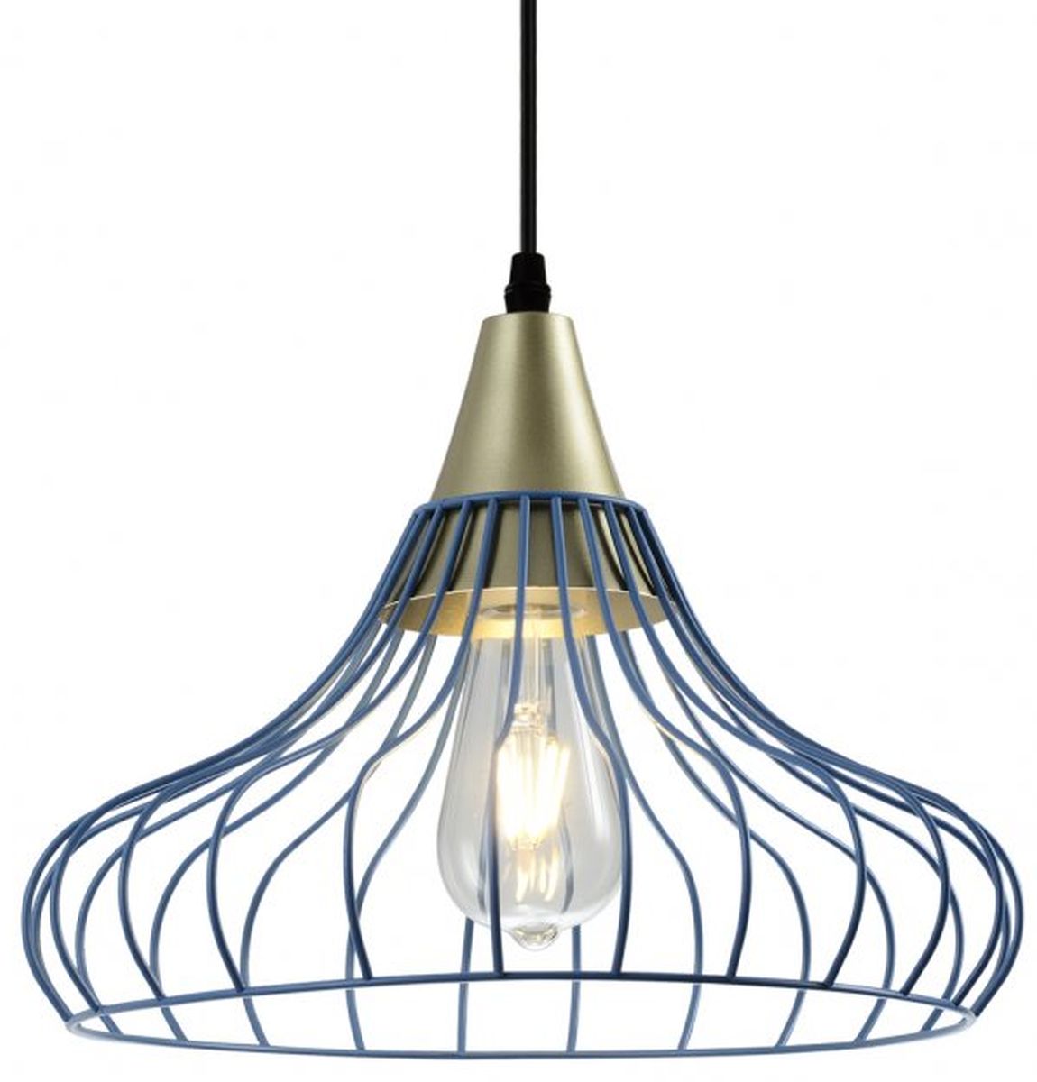 GTV Lotte lampada sospesa 1x40 W oro-blu OS-LOT-25-DEC