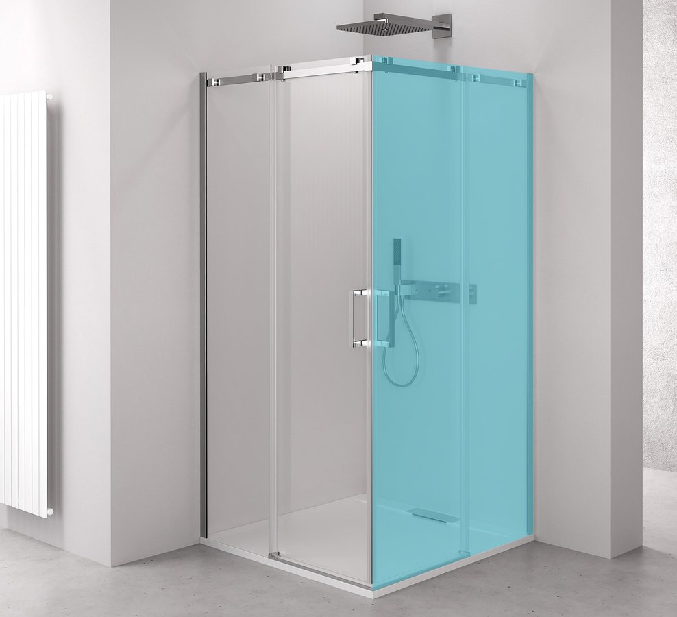 Polysan Thron Line porta doccia 120 cm scorrevole cromo lucida/vetro trasparente TL5212
