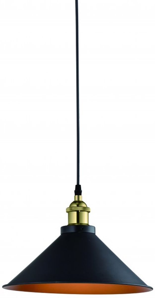 GTV Mani lampada sospesa 1x40 W nero-oro OS-MANI2-11-DEC