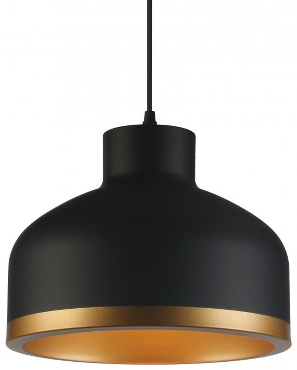 GTV Goldi lampada sospesa 1x40 W nero-oro OS-GOLD1-11-DEC