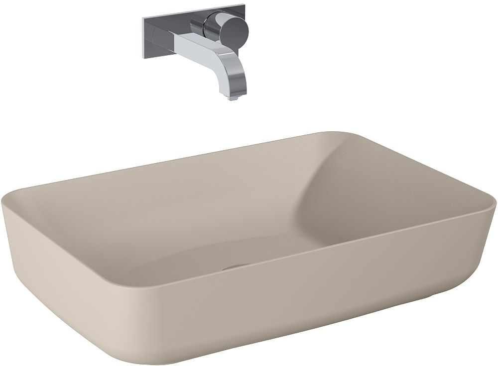 Elita Nomia lavabo 50x39 cm rettangolare da appoggio marrone/beige RE040500057020
