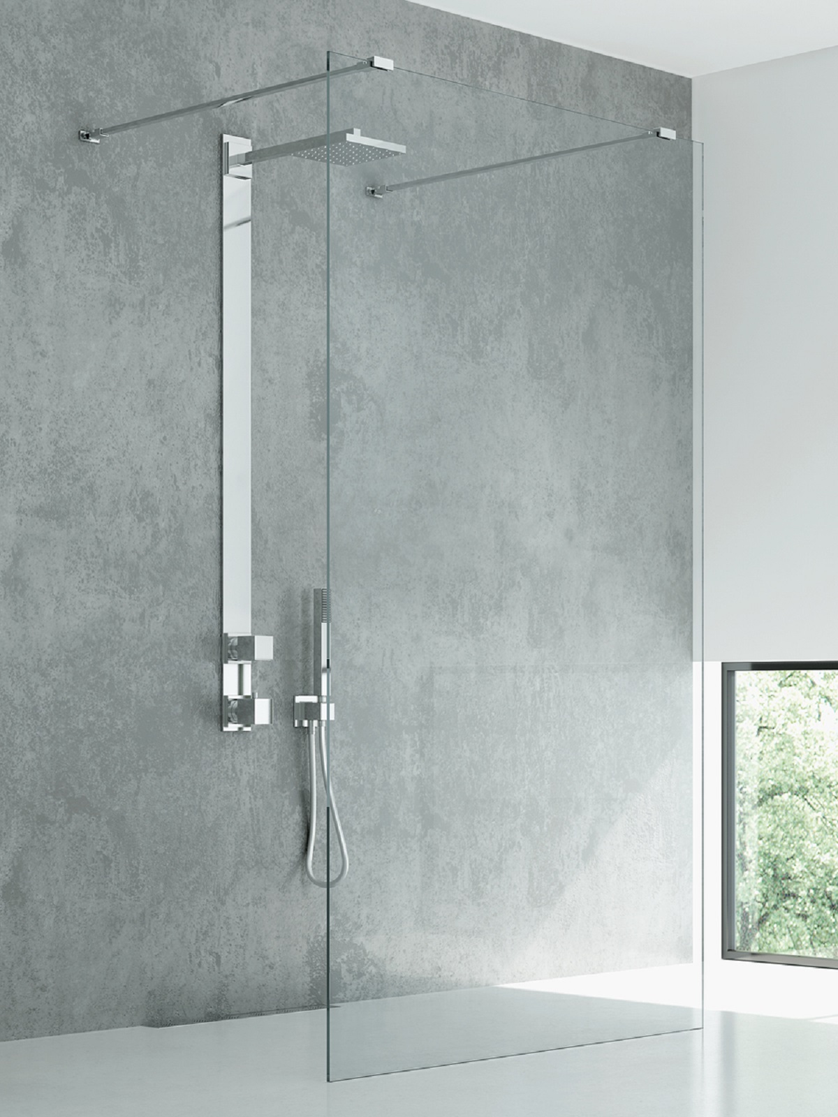 New Trendy New Modus parete doccia walk-in 110 cm cromo lucida/vetro trasparente EXK-5495
