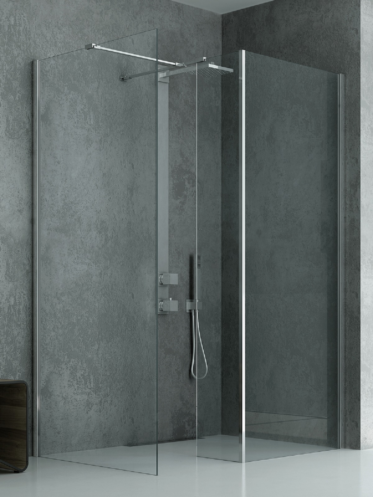 New Trendy New Modus parete doccia walk-in 90 cm cromo lucida/vetro trasparente EXK-5511