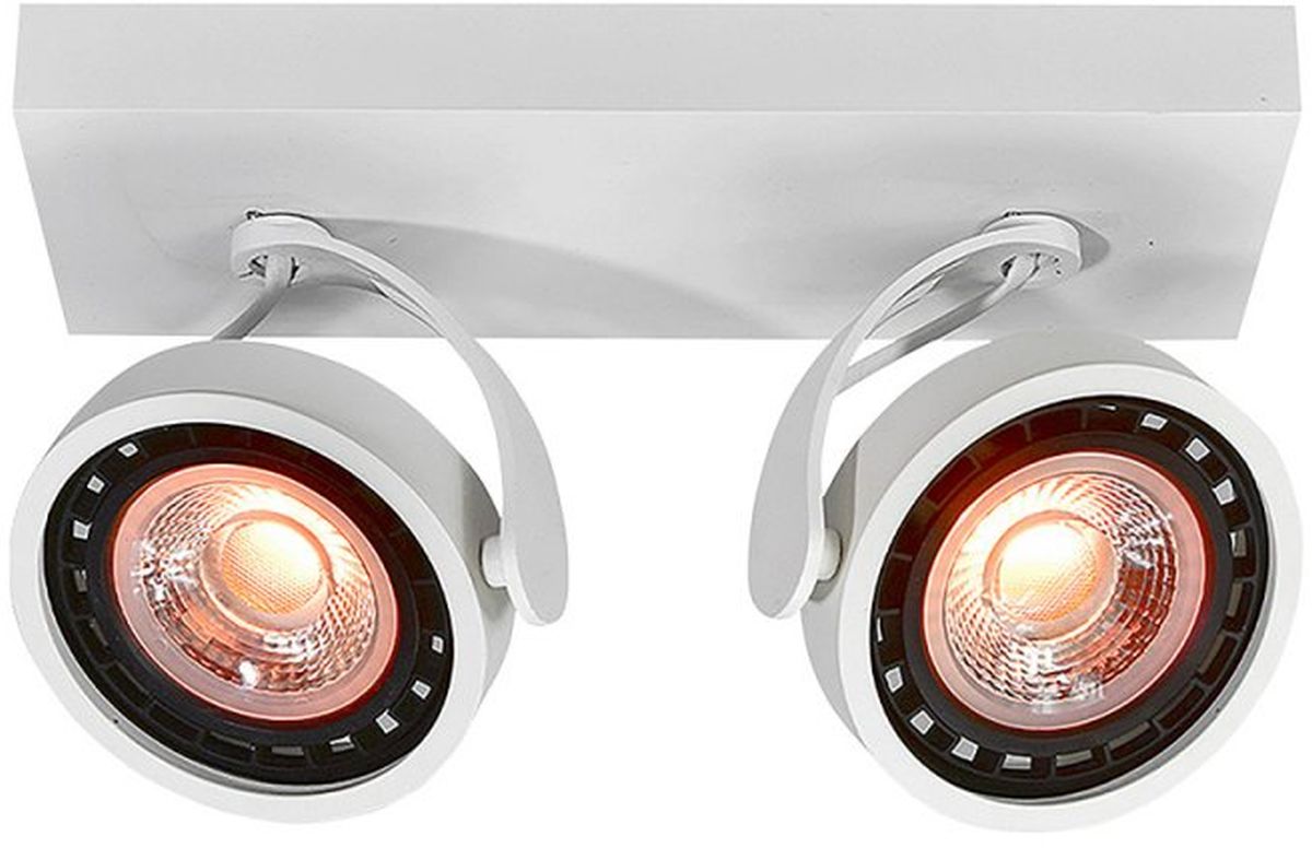 GTV Wally lampada da soffitto 2x40 W bianco OS-WALLY2-00-DEC