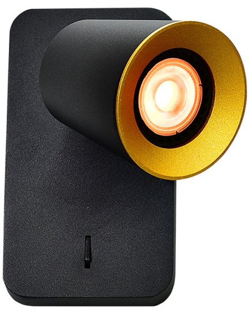 GTV Elli lampada da parete 1x20 W nero OS-ELLI-GU10-10-DEC