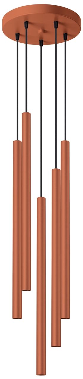 Sollux Lighting Pastelo lampada sospesa 5x8 W rosso SL.1528