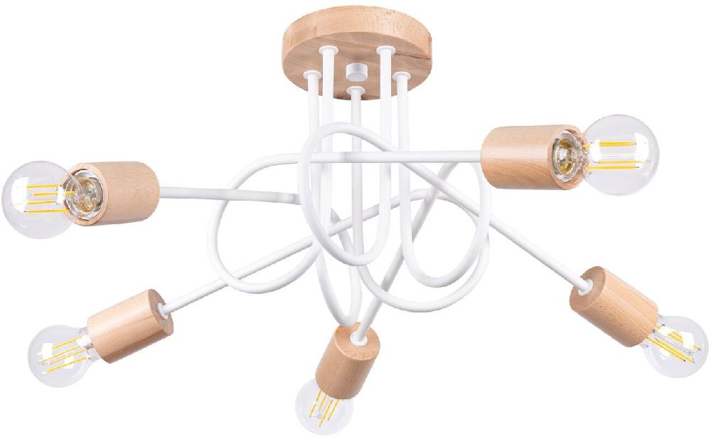 Sollux Lighting Ember lampada da soffitto 5x15 W bianco SL.1475