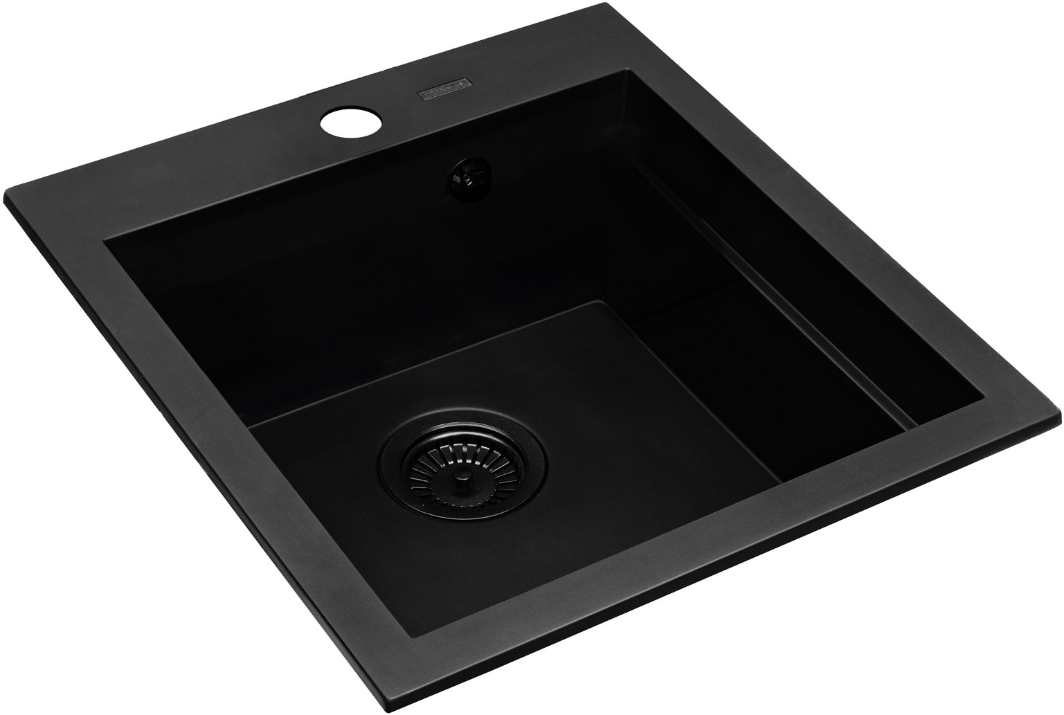 Pyramis Siros lavello in granito 51.5x47 cm nero 079822801