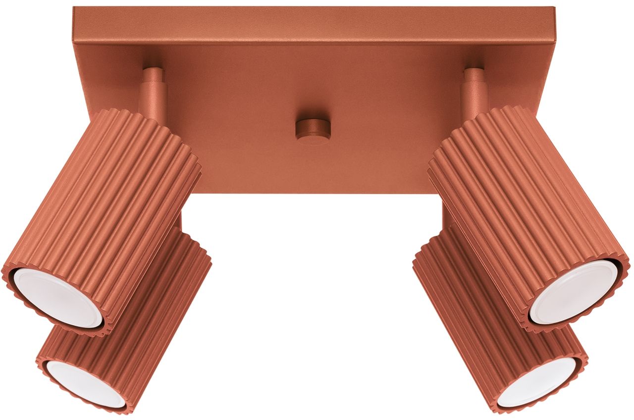 Sollux Lighting Karbon lampada da soffitto 4x10 W rosso SL.1640
