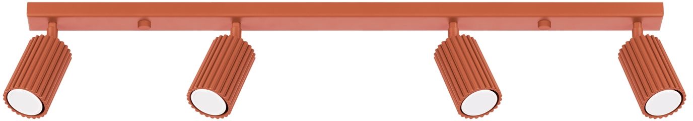 Sollux Lighting Karbon lampada da soffitto 4x10 W rosso SL.1641