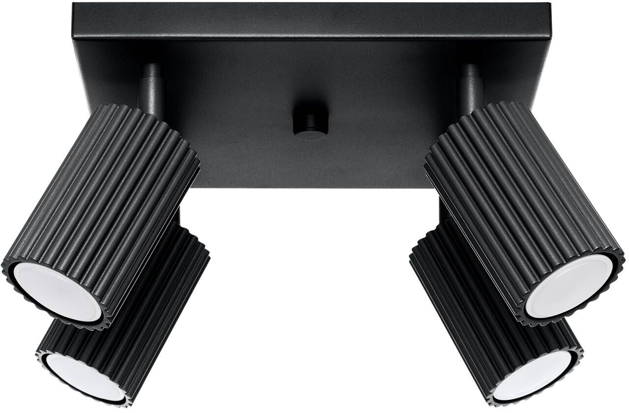 Sollux Lighting Karbon lampada da soffitto 4x10 W nero SL.1583