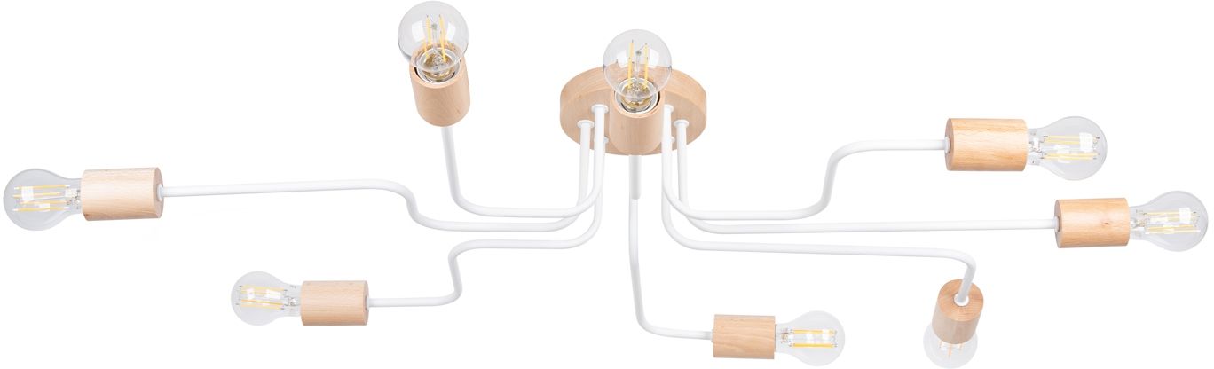 Sollux Lighting Timbo lampada da soffitto x15 W bianco-legno SL.1667