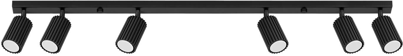 Sollux Lighting Karbon lampada da soffitto 6x10 W nero SL.1585