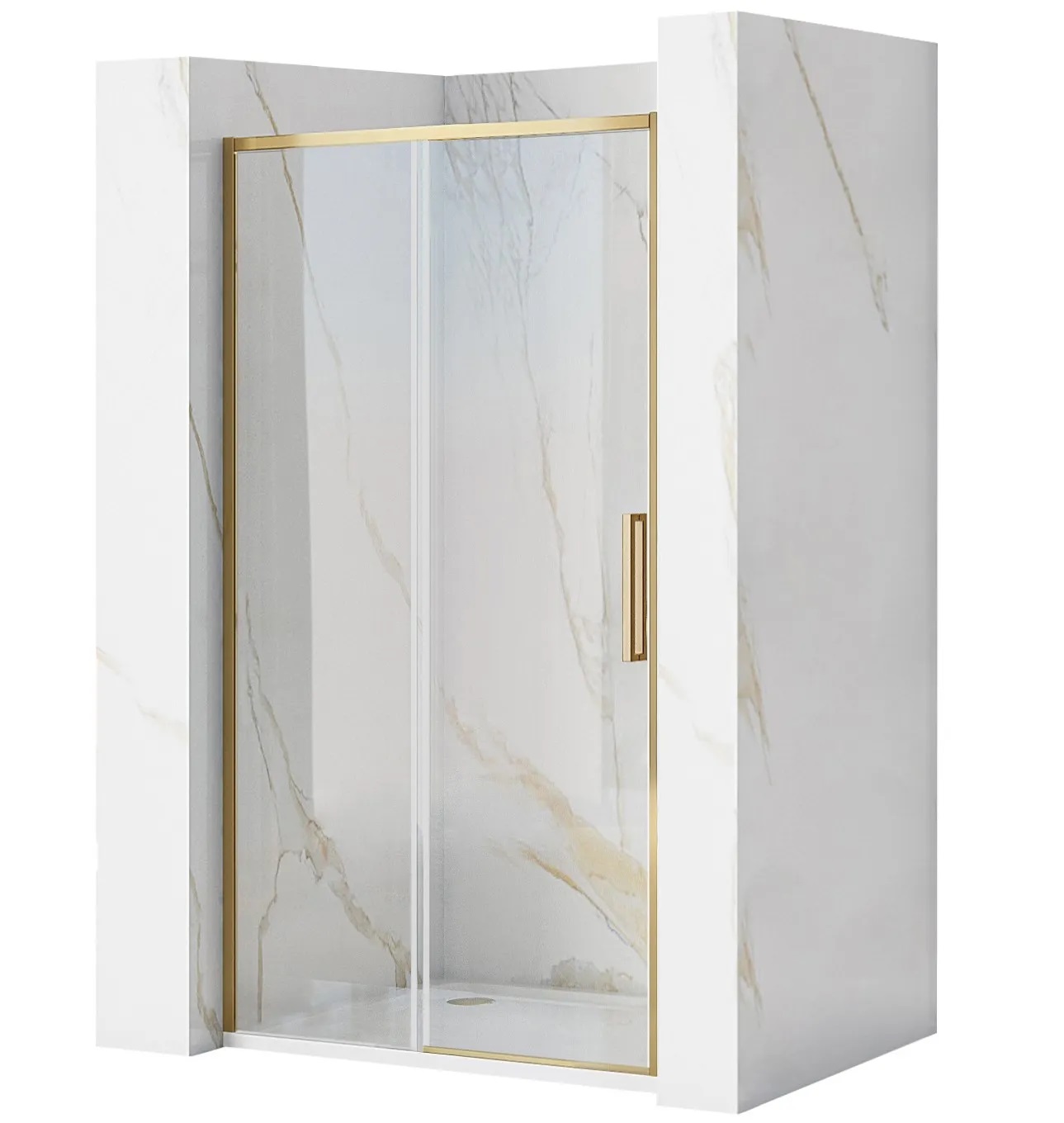 Rea Rapid Slide porta doccia 110 cm scorrevole oro spazzolata/vetro trasparente REA-K4708