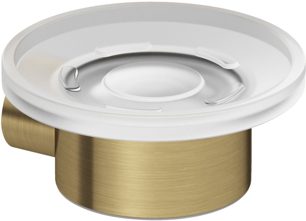 Kludi Vela R portasapone a parete bianco-oro 58985N0