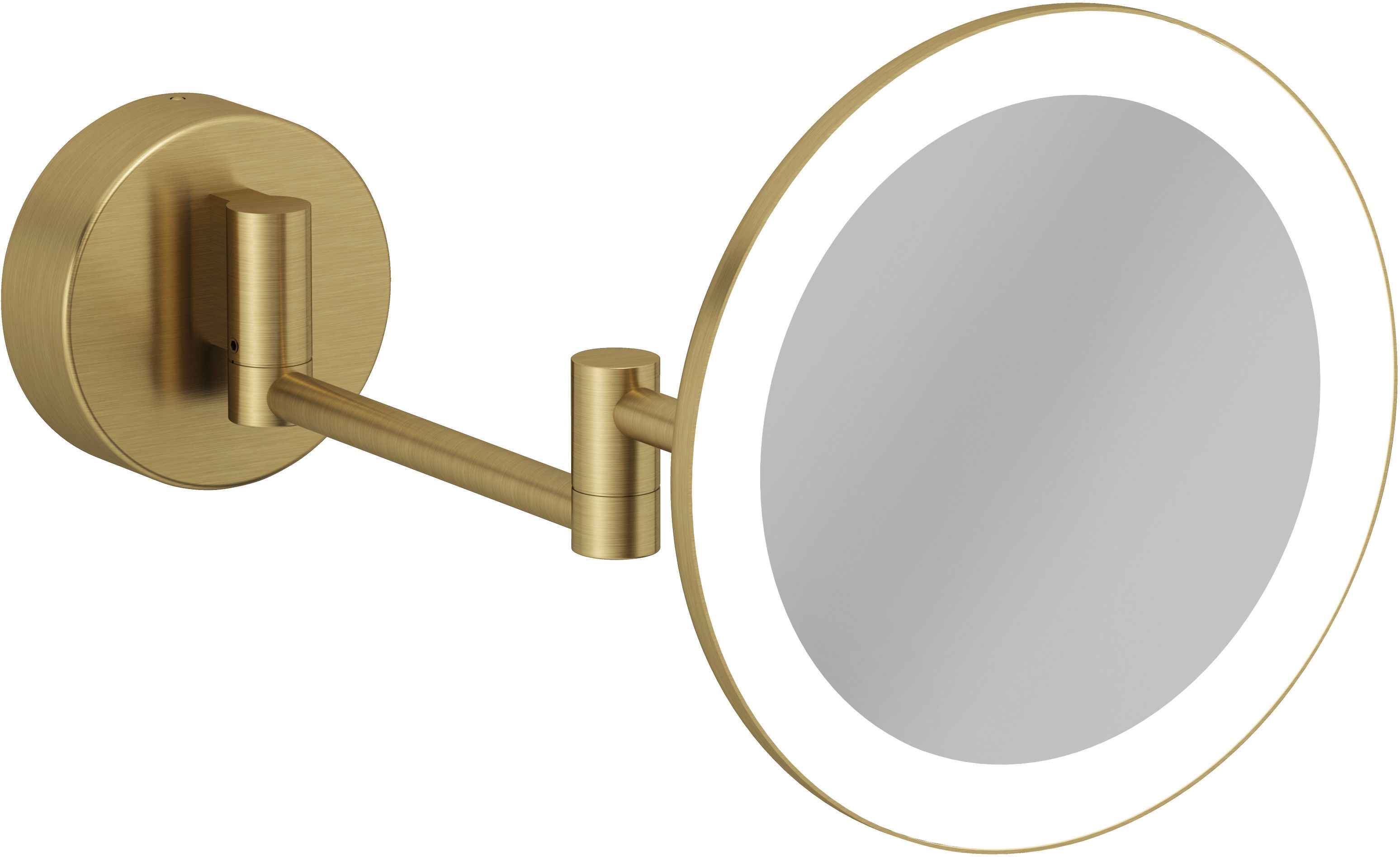 Kludi Vela R specchietto per trucco 20.2x20.2 cm rotonda con illuminazione oro 58995N0W