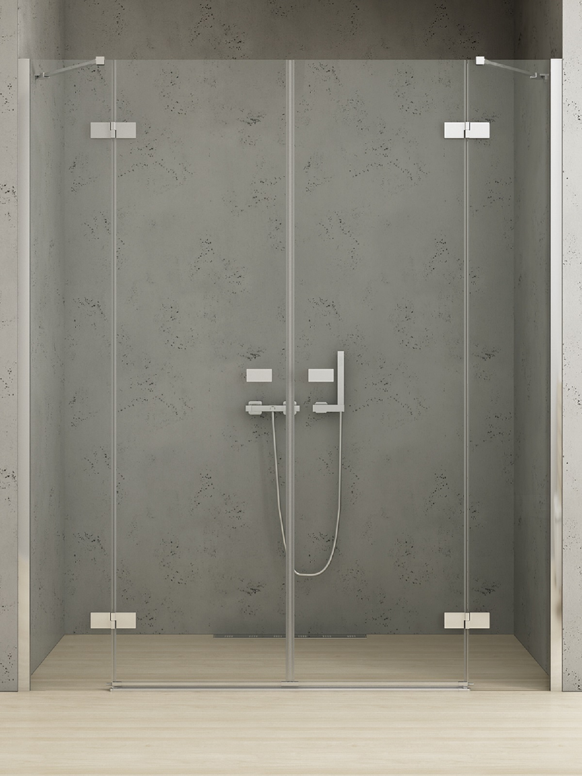 New Trendy Reflexa porta doccia 160 cm a battente cromo lucida/vetro trasparente EXK-5071