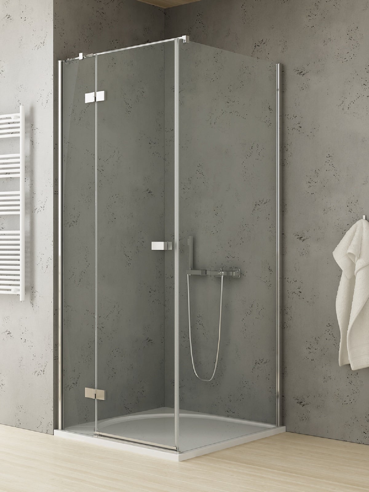 New Trendy Reflexa box doccia 100x80 cm rettangolare cromo lucida/vetro trasparente EXK-5128