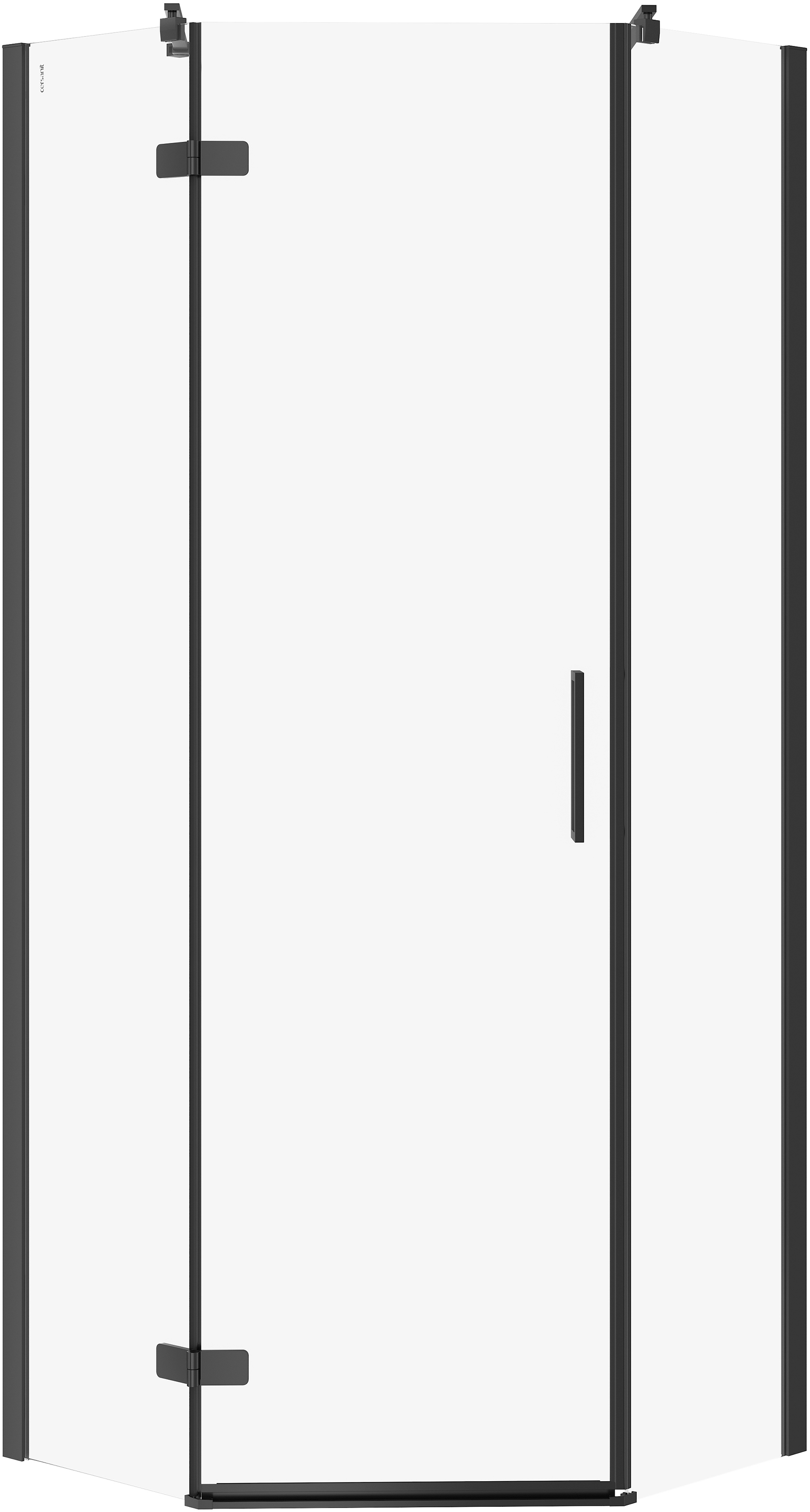 Cersanit City box doccia 80x80 cm nero opaca/vetro trasparente S584-078