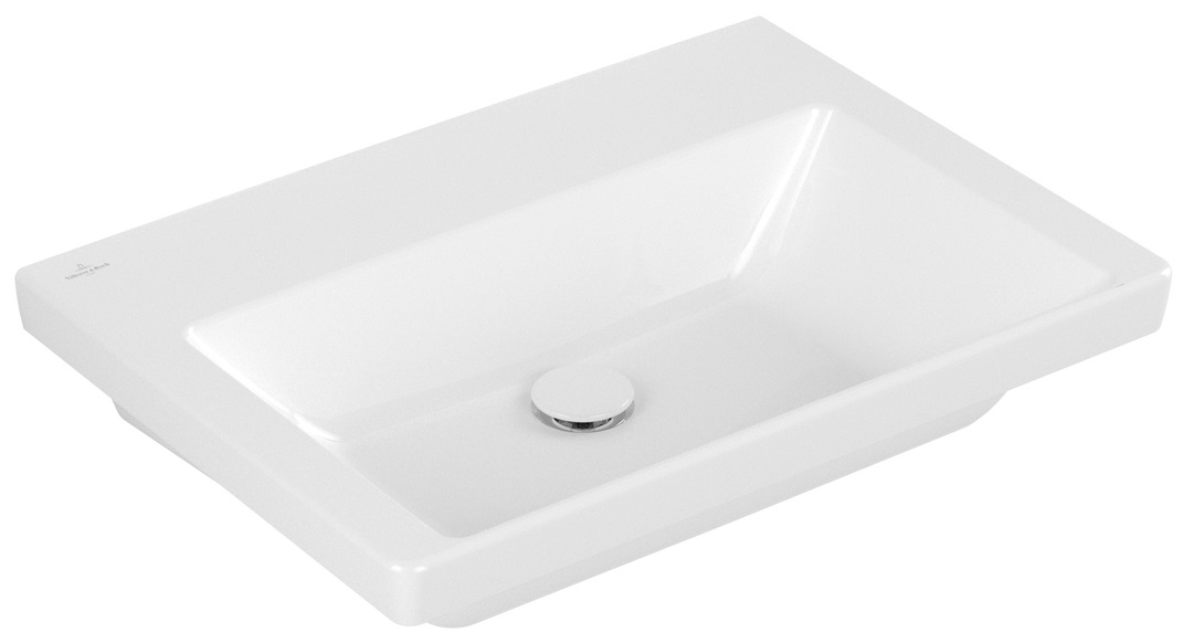 Villeroy & Boch Subway 3.0 lavabo 65x47 cm rettangolare a parete-da mobile bianco 4A7068R1