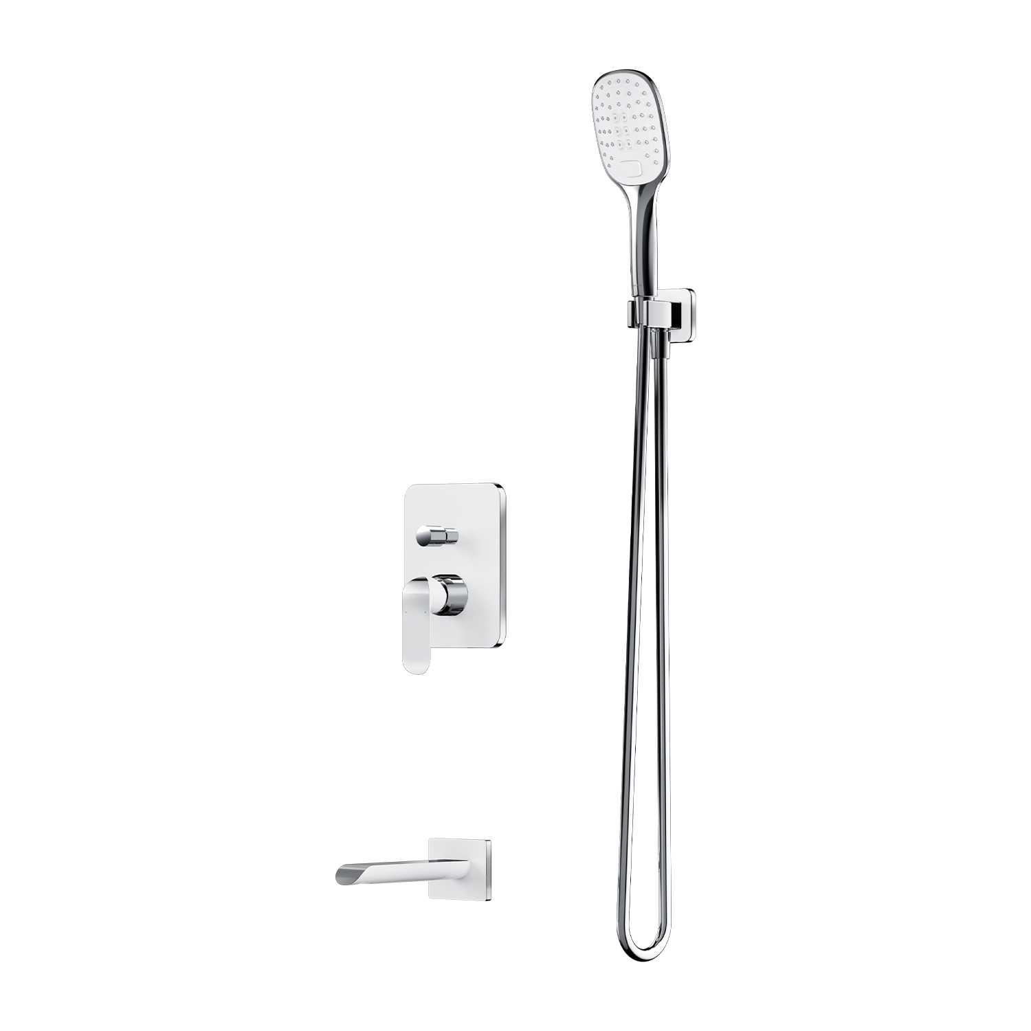 Omnires Sacramento set per vasca e doccia da incasso bianco SYSSCW01XCRB