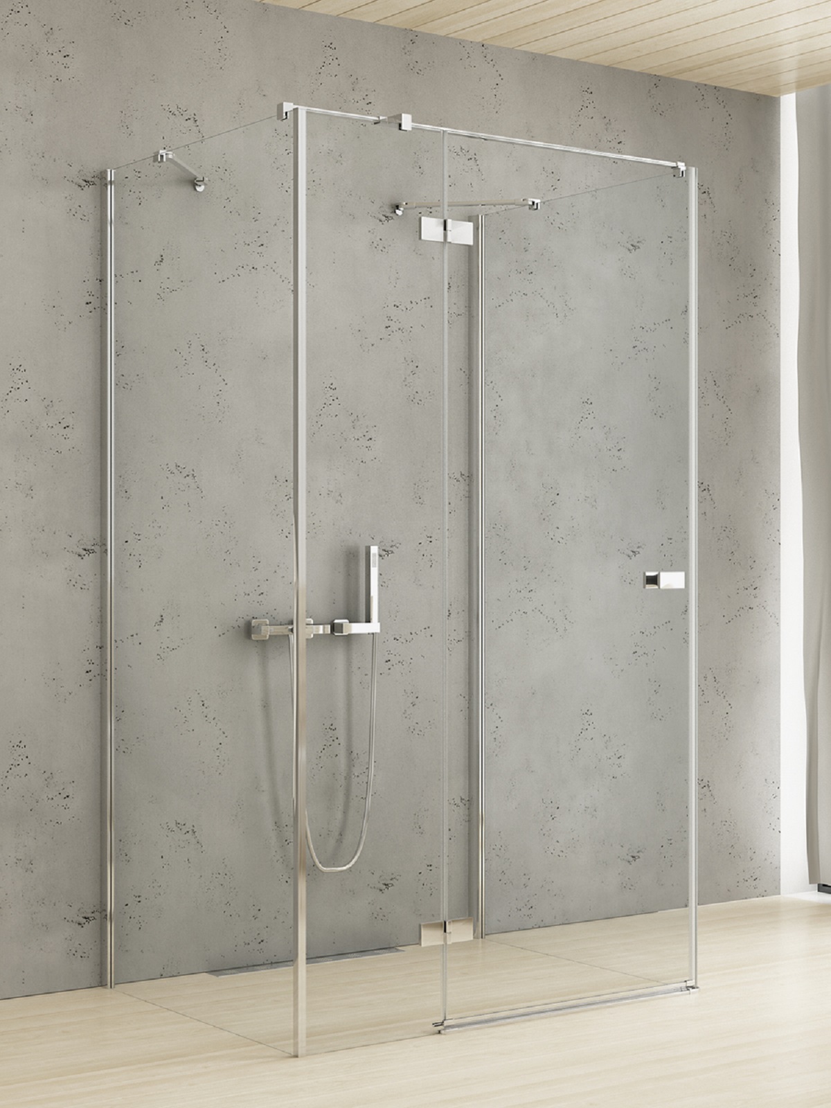 New Trendy Reflexa box doccia 120x110 cm rettangolare cromo lucida/vetro trasparente EXK-5243