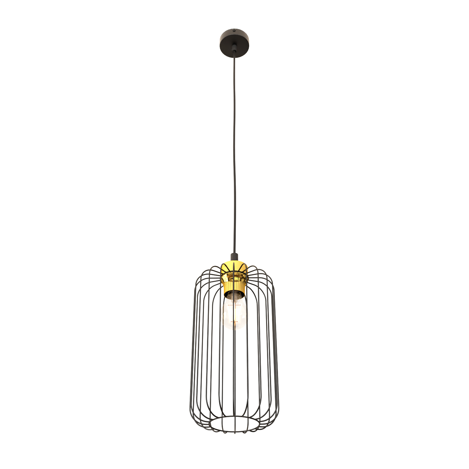 Emibig Vander lampada sospesa 1x15 W nero-oro 13641