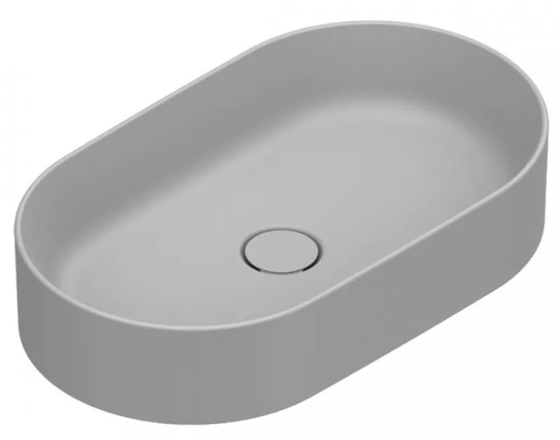 Catalano Zero lavabo 60x35 cm ovale da appoggio grigio/pietra 0122600023