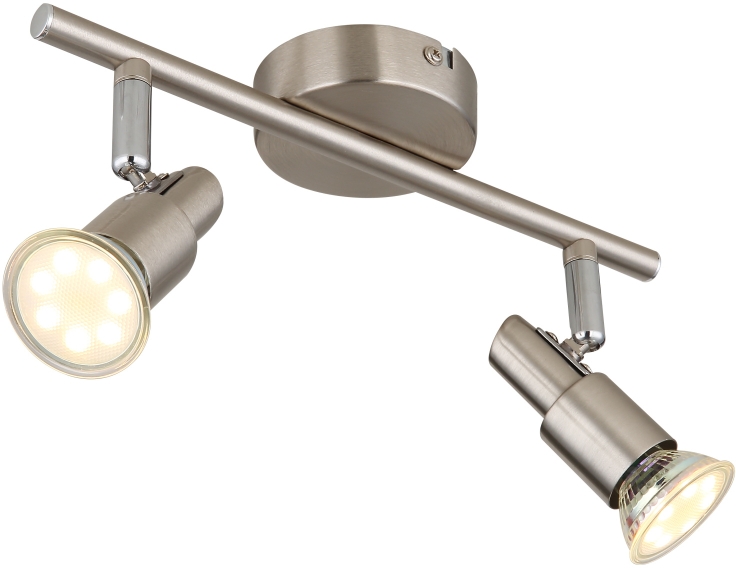 Globo Lighting Kinley lampada da parete 2x3 W nichel 57385-2