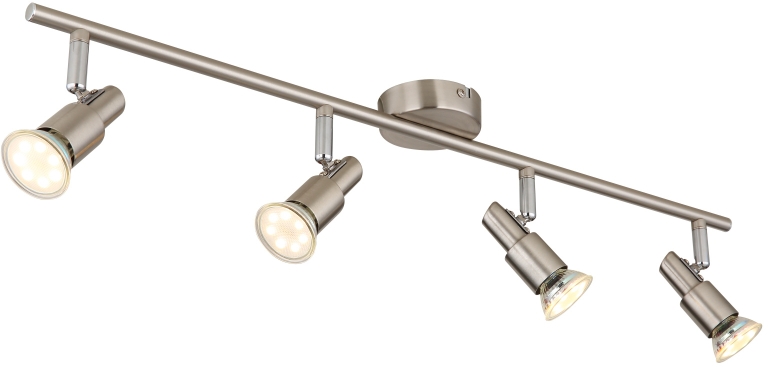 Globo Lighting Kinley lampada da parete 4x3 W nichel 57385-4