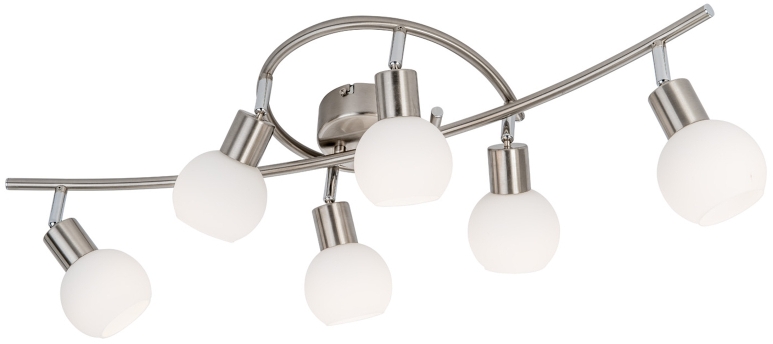 Globo Lighting Loxy lampada sospesa 6x5 W bianco-nichel 671606016X
