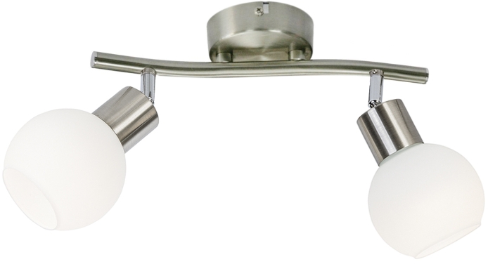 Globo Lighting Loxy lampada da parete 2x5 W bianco-nichel 871602016X
